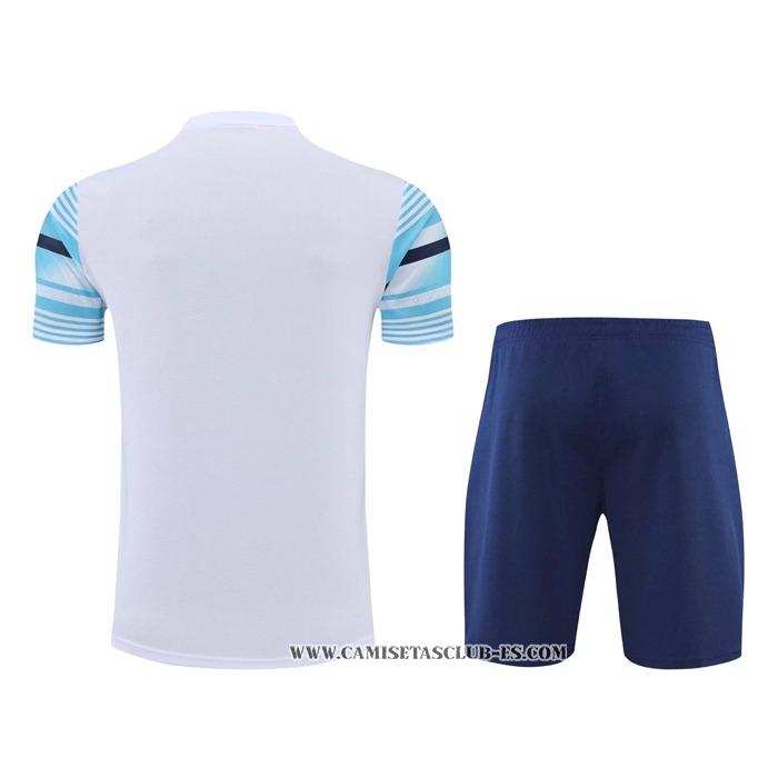 Chandal del Manchester City 2022 Manga Corta Azul - Pantalon Corto